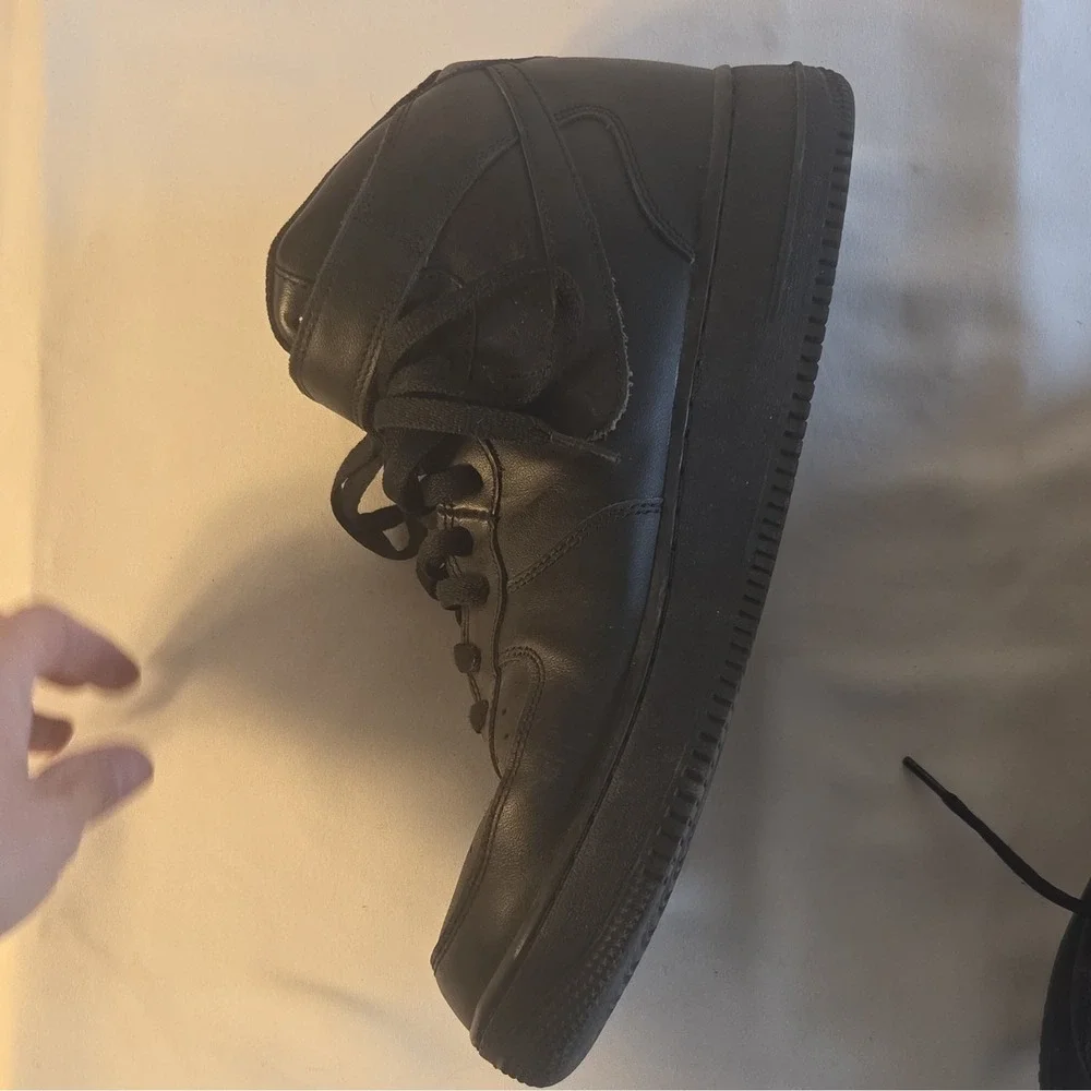 Nike Air Force 1 Men's High Top Black Lace-Up Athletic Sneaker